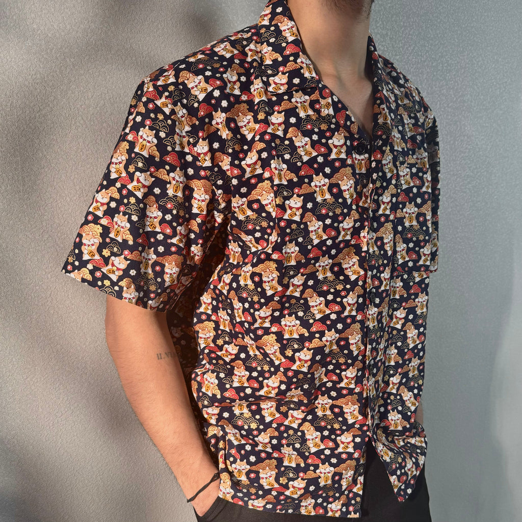 RIWYN Shanghai Fortune Cat Structured Shirt