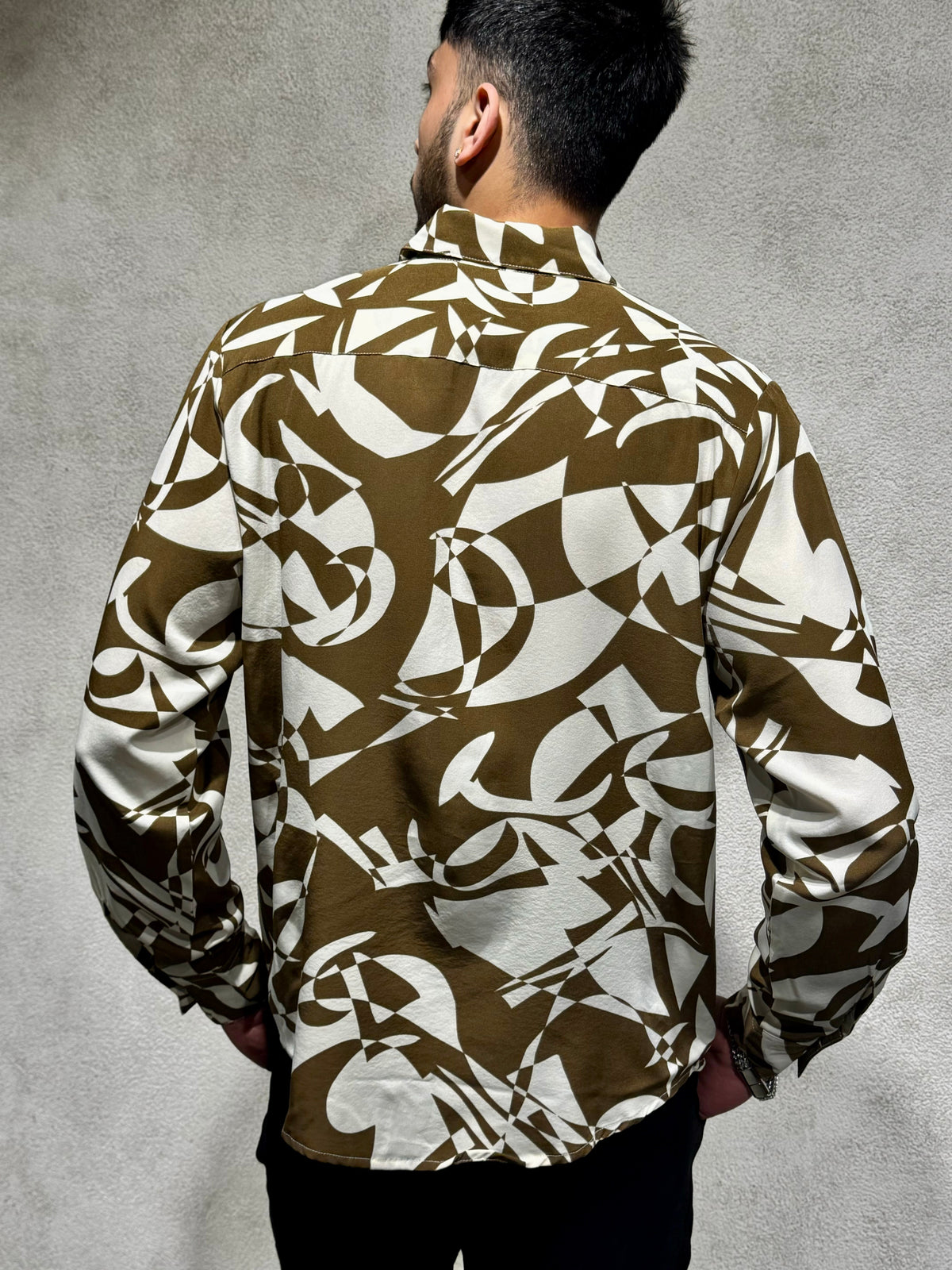 RIWYN Abstract Rhythm Print Full-Sleeves Shirt