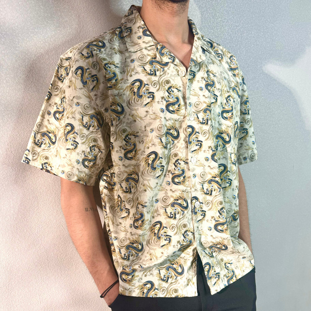 RIWYN Dragon Evil Eye Structured Shirt
