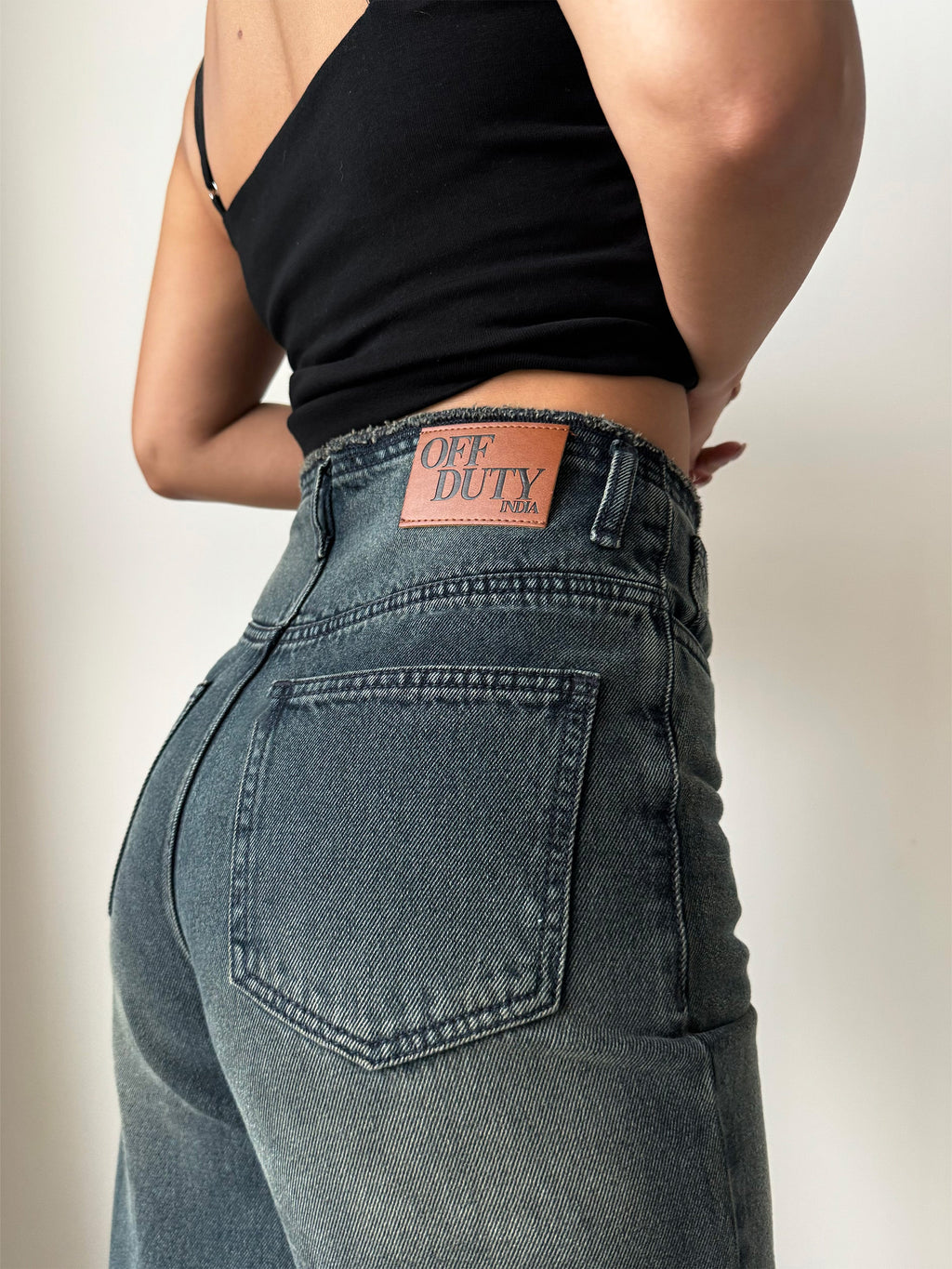 RǏWYÑ | Grunge Edge Double Button High-Waisted Denim