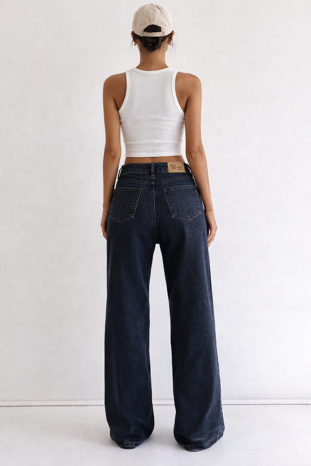 RǏWYÑ | Deep Night Blue Wide Leg Jeans