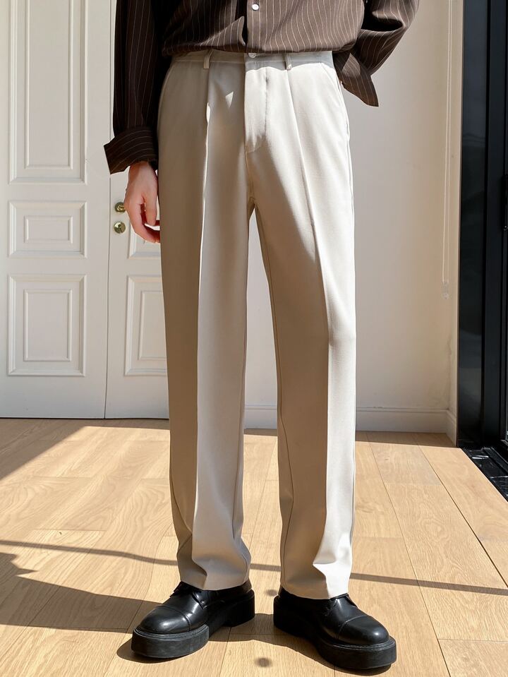 RIWYN Men Semi Formal Straight Fit Korean Pants