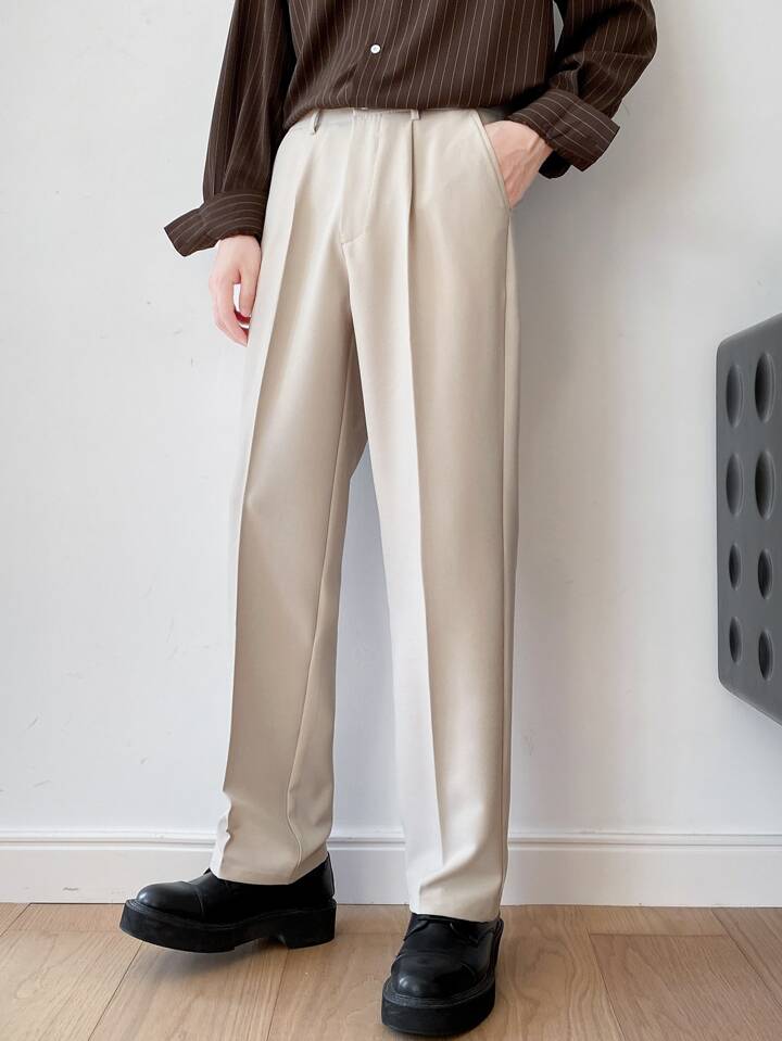 RIWYN Men Semi Formal Straight Fit Korean Pants