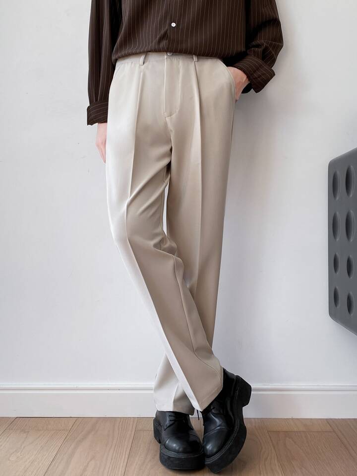 RIWYN Men Semi Formal Straight Fit Korean Pants