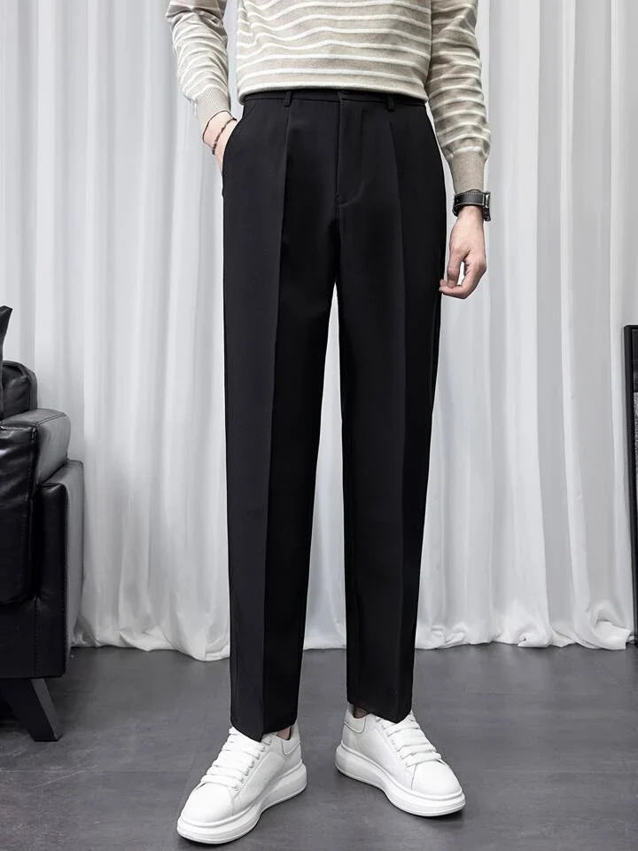 RIWYN Men Semi Formal Straight Fit Korean Pants