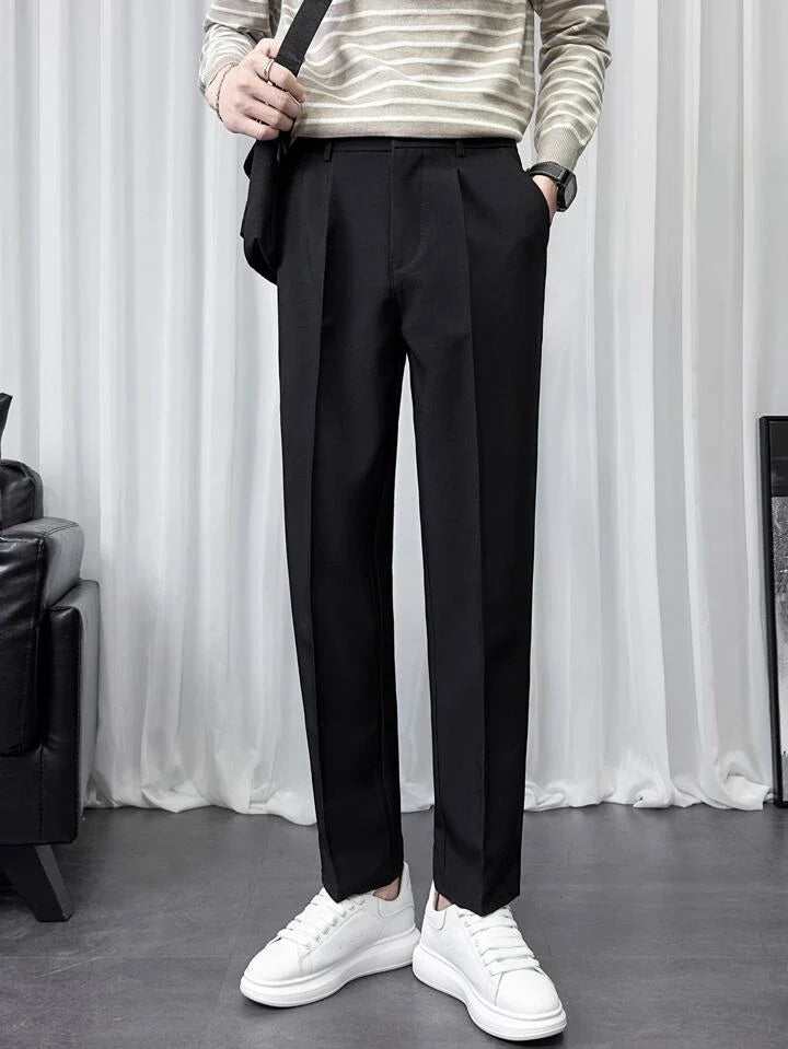 RIWYN Men Semi Formal Straight Fit Korean Pants
