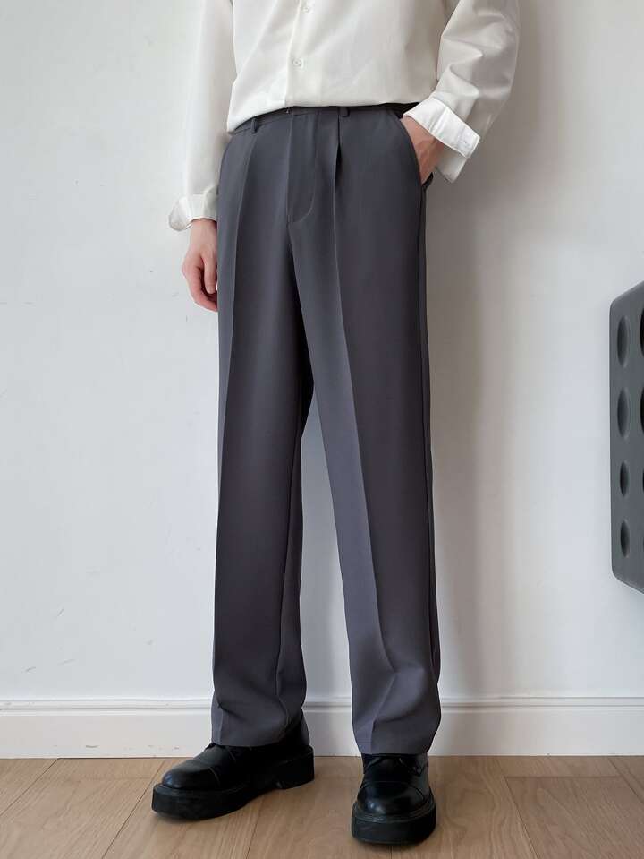 RIWYN Men Semi Formal Straight Fit Korean Pants