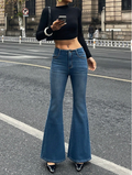RǏWYÑ | Blue Aura Low Waist Flare Jeans