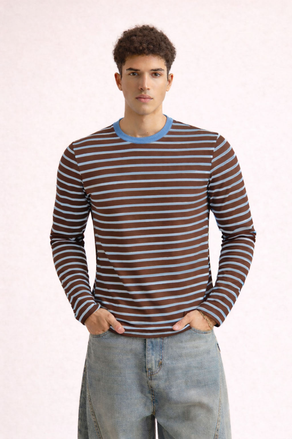 RIWYN Stripe Mode Long Sleeve Tshirt