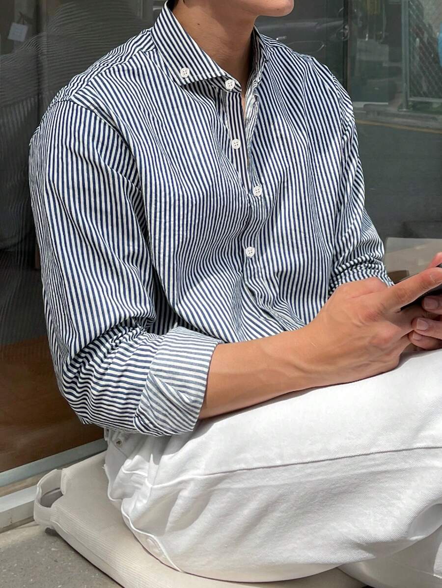 RIWYN Sophisticated Stripe Casual Fit Shirt