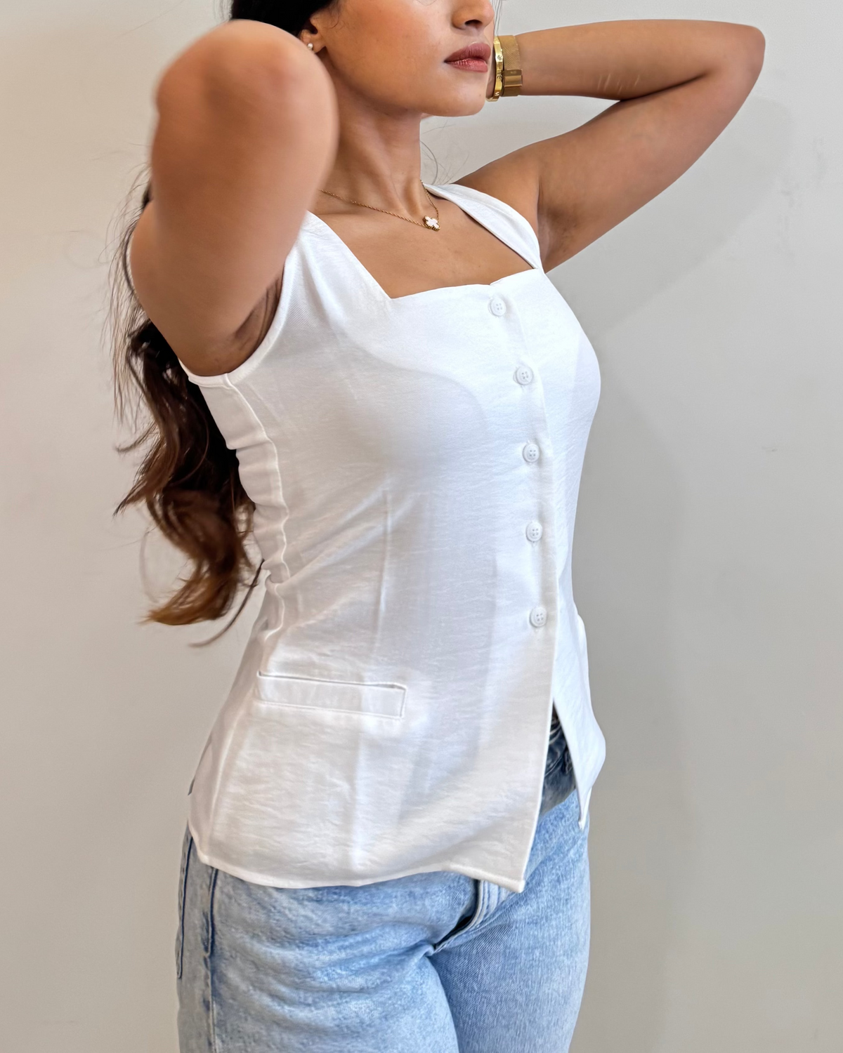 RǏWYÑ | Square Neck Vest Top