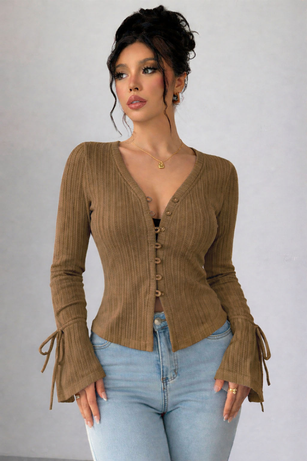 RǏWYÑ | Charm Knit Cardigan Top