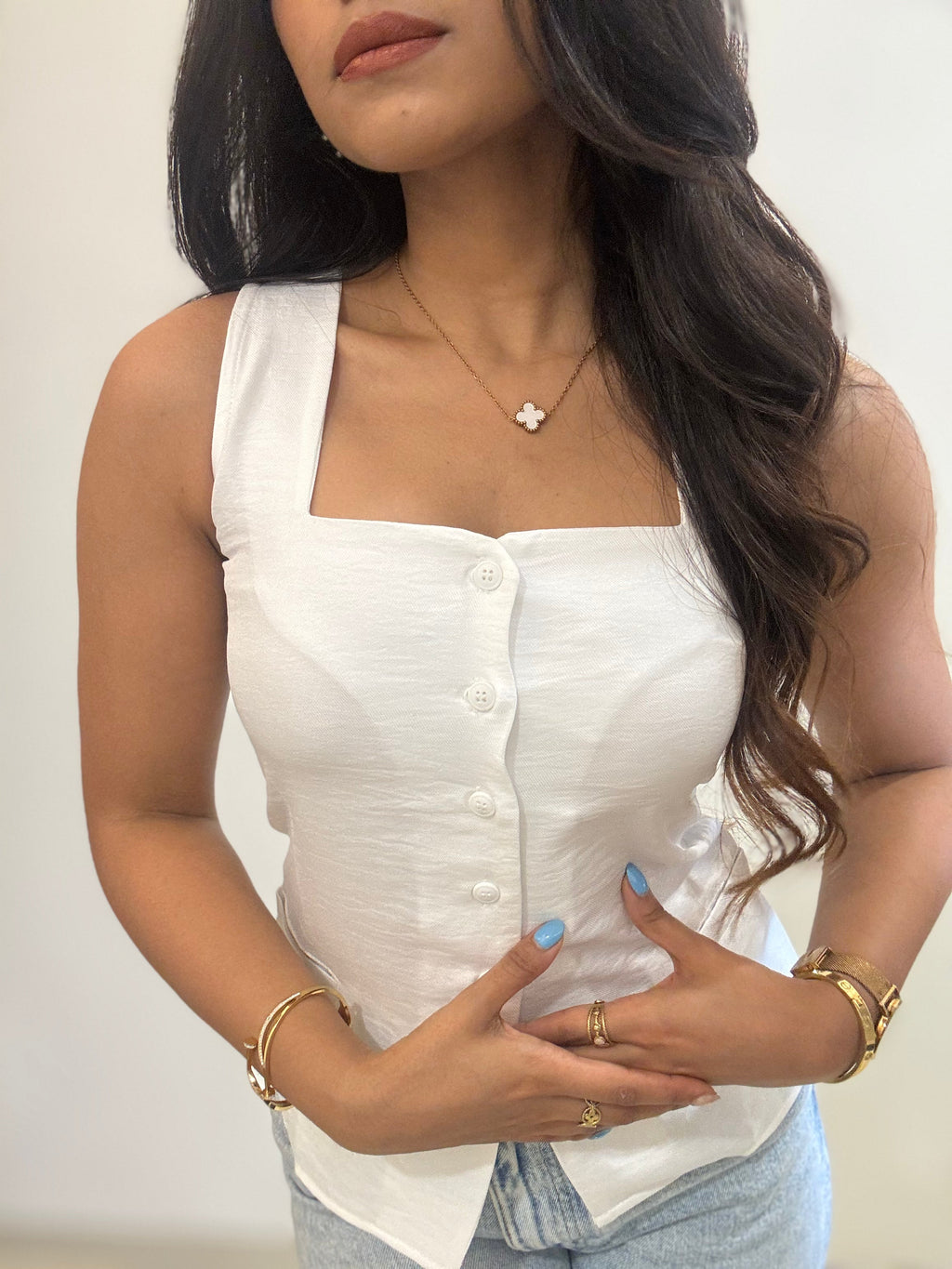 RǏWYÑ | Square Neck Vest Top