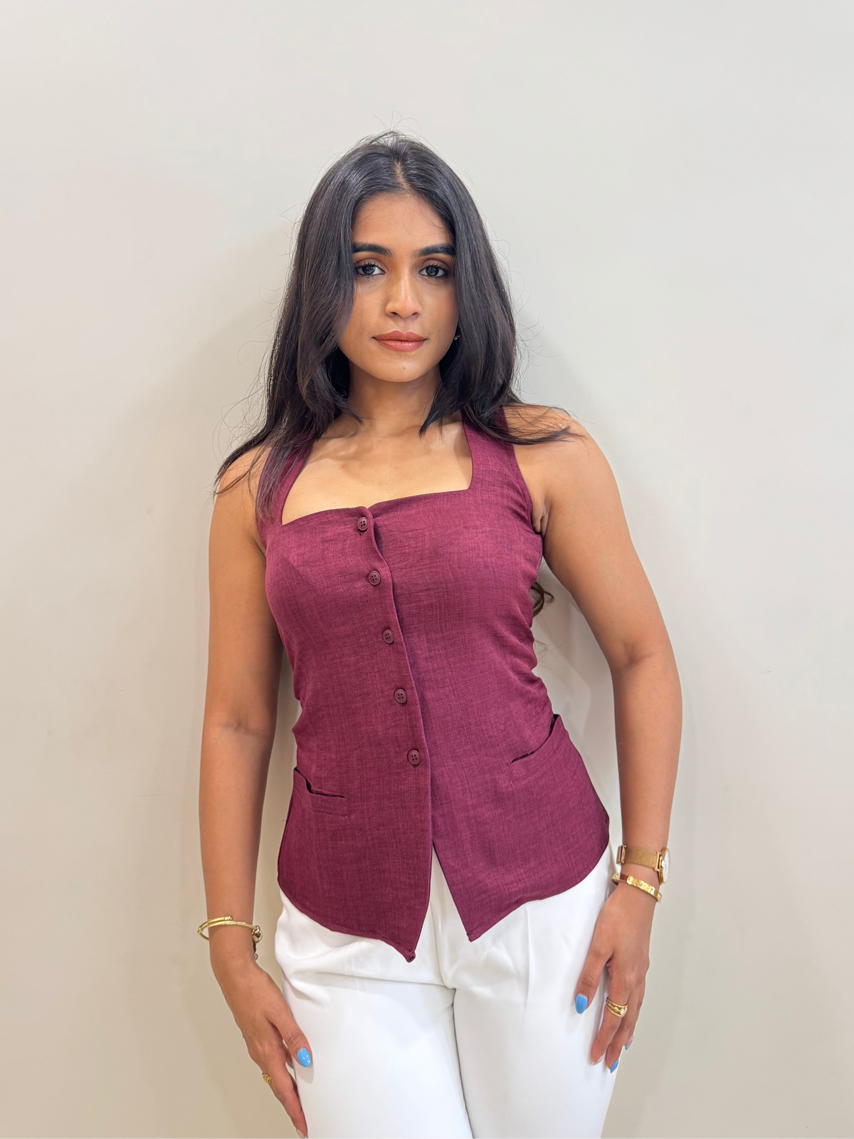RǏWYÑ | Square Neck Vest Top