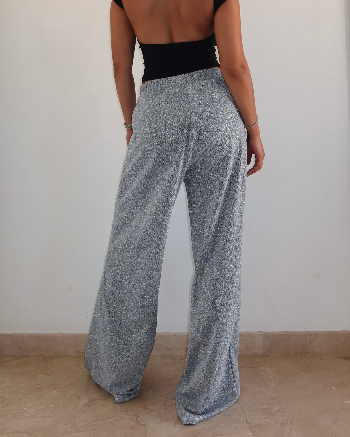RǏWYÑ | Glitter Dust Stretch Wide Pants