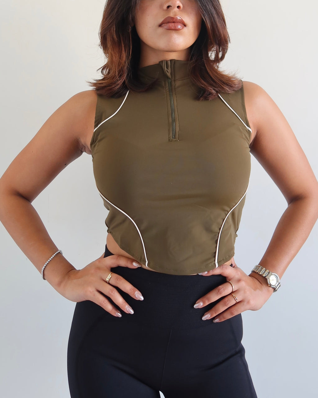 RǏWYÑ | Sculpt Zip Up Top