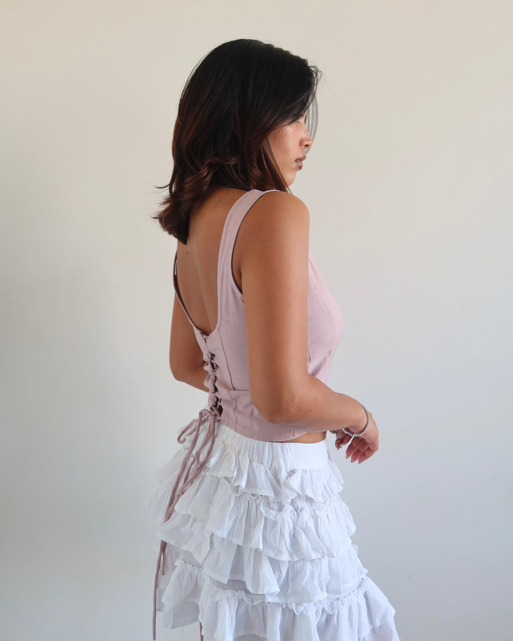 RǏWYÑ | Refine Criss Cross Corset Top