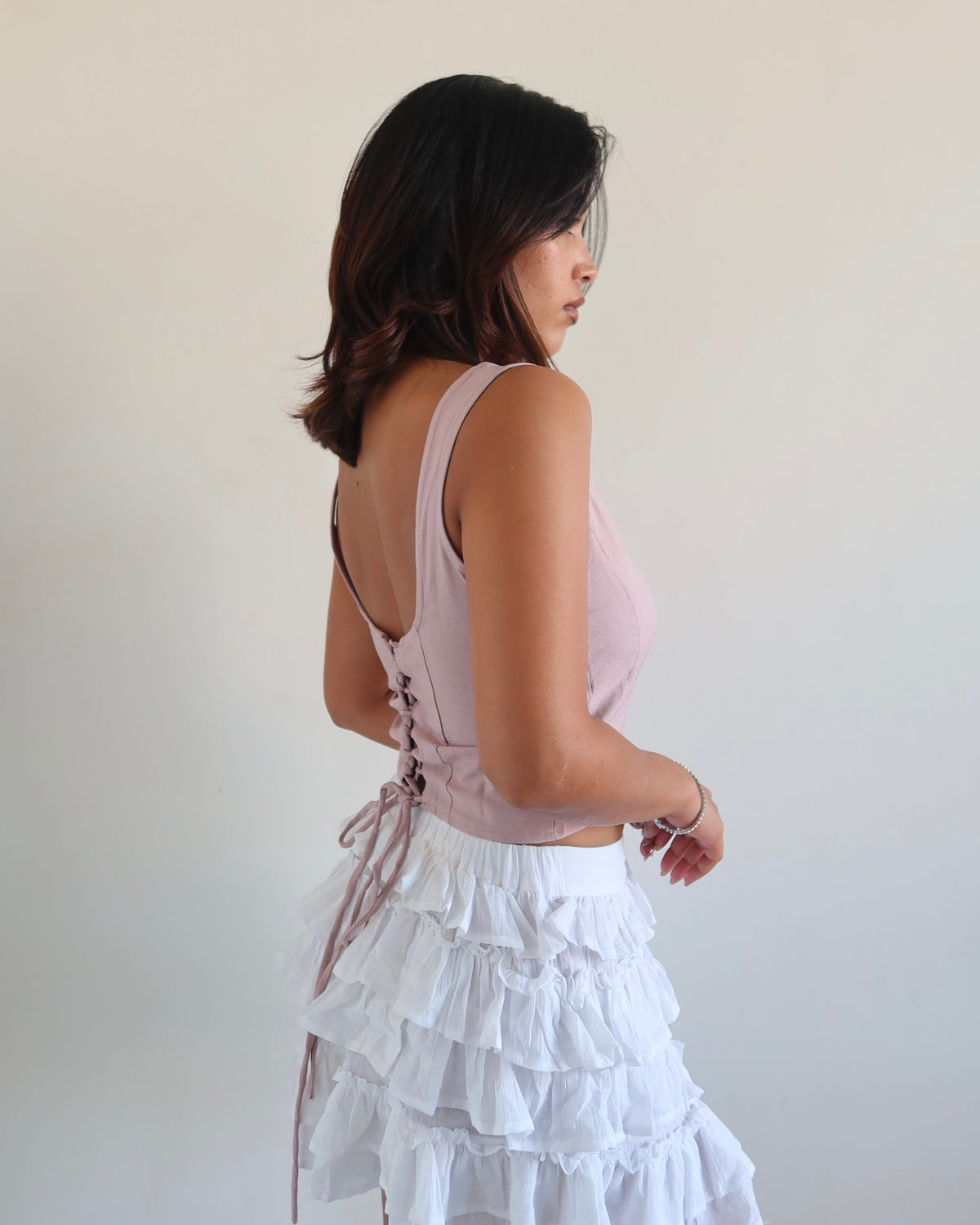 RǏWYÑ | Refine Criss Cross Corset Top