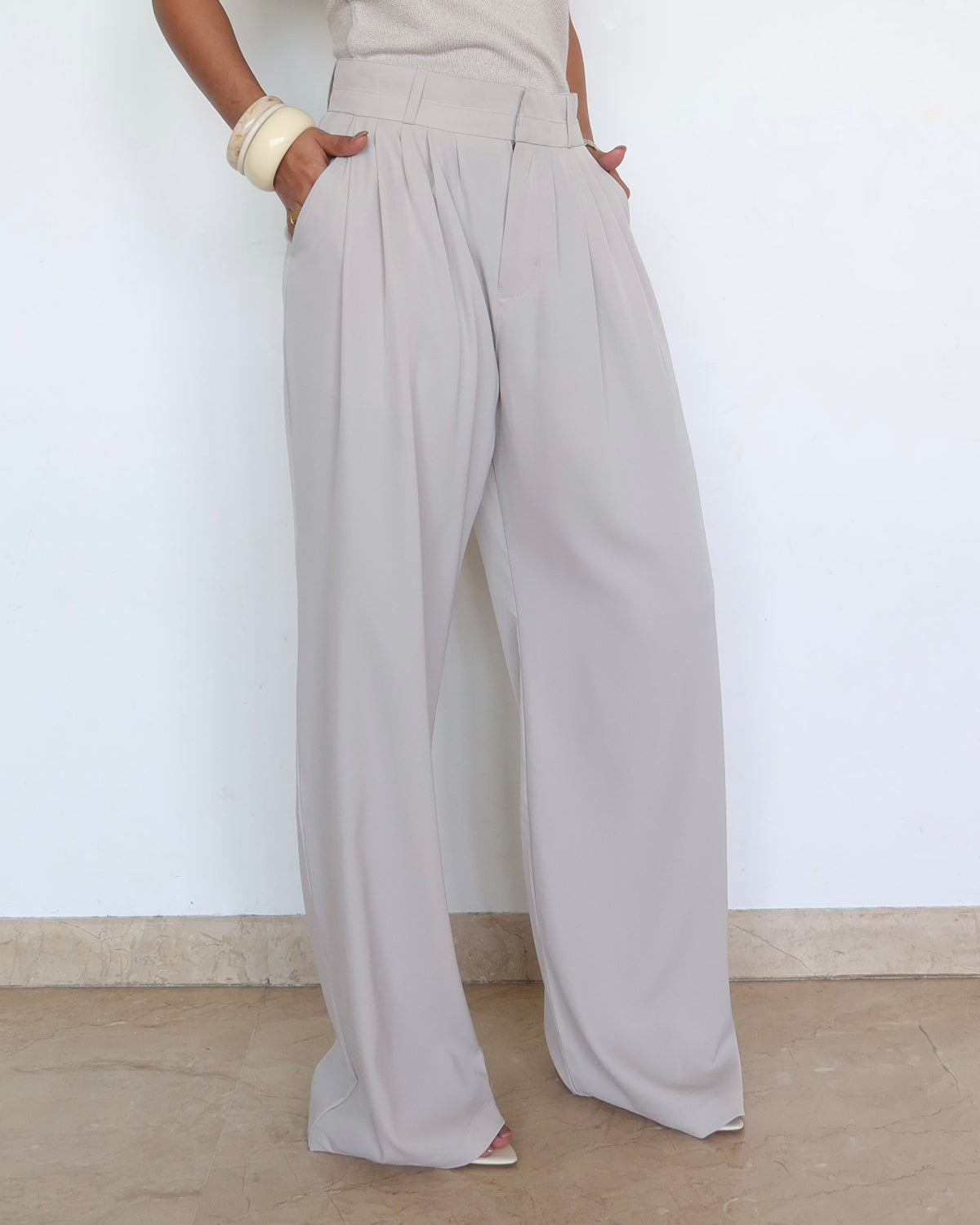 RǏWYÑ | Pleat Persona Wide Tailored Trousers