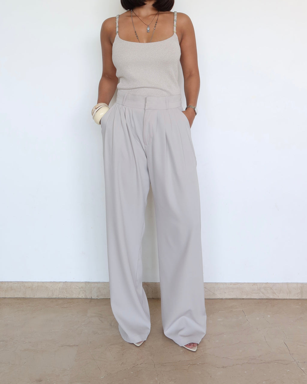 RǏWYÑ | Pleat Persona Wide Tailored Trousers