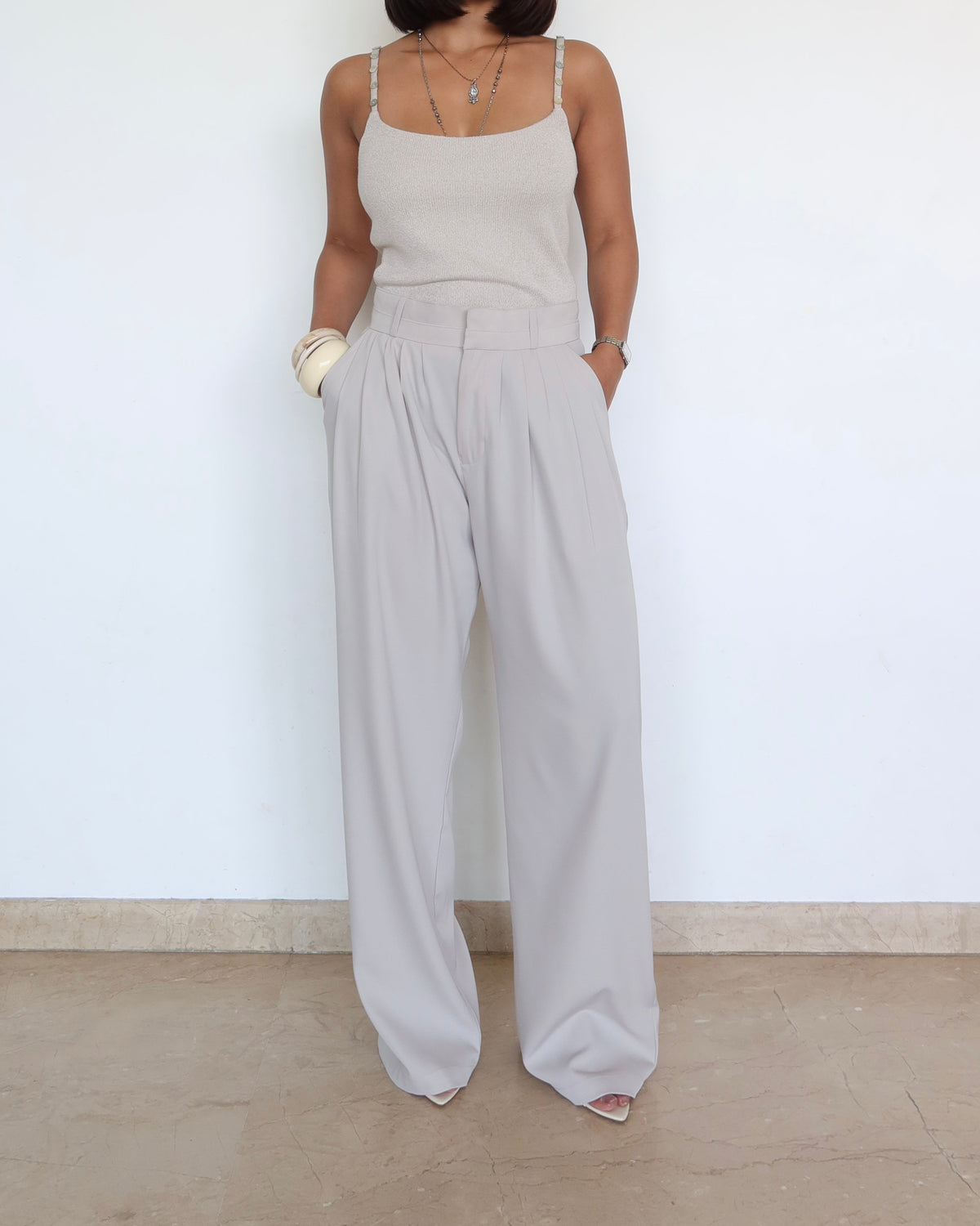 RǏWYÑ | Pleat Persona Wide Tailored Trousers