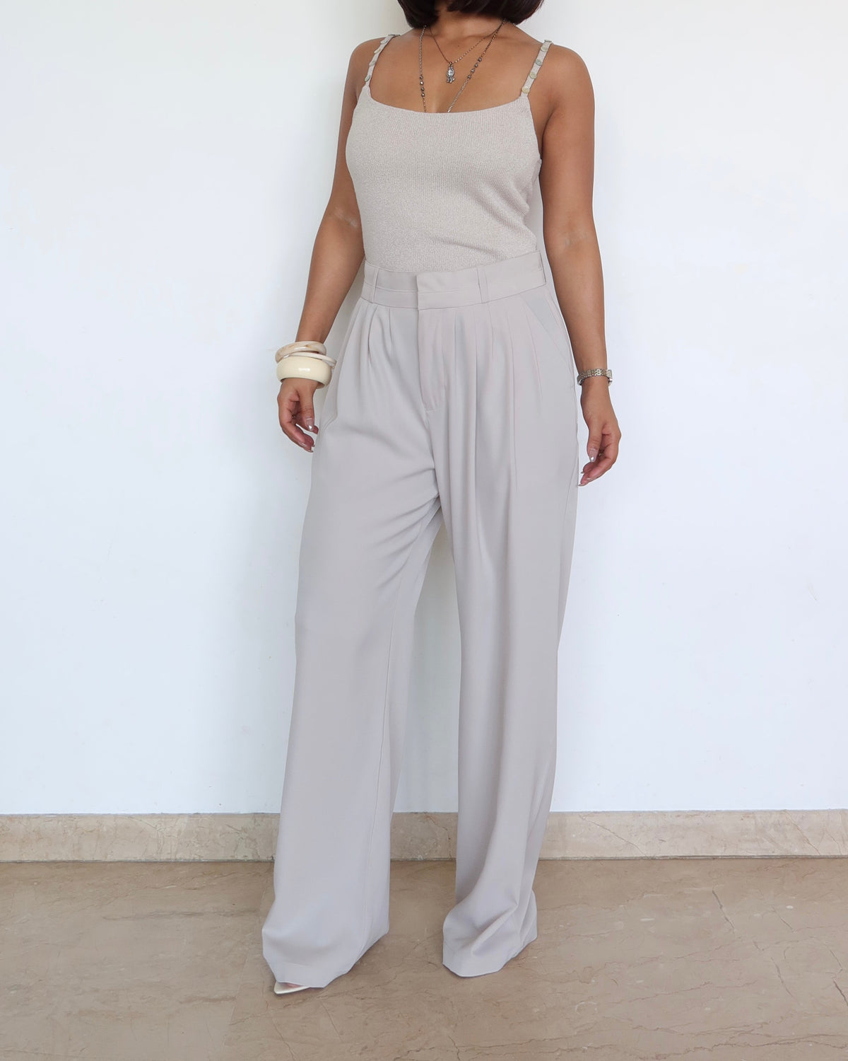 RǏWYÑ | Pleat Persona Wide Tailored Trousers