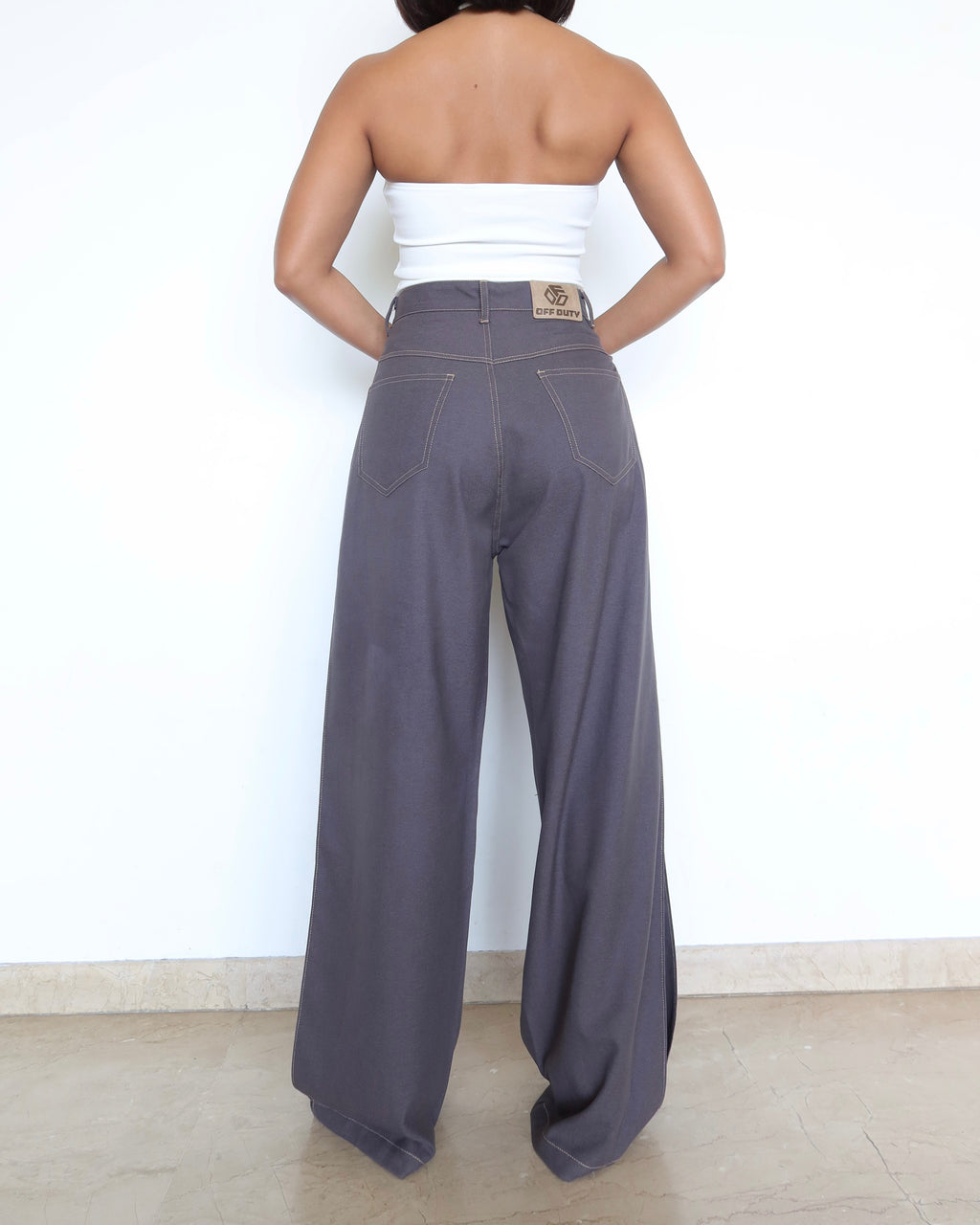 RǏWYÑ | Denim-Inspired Pleated Pants