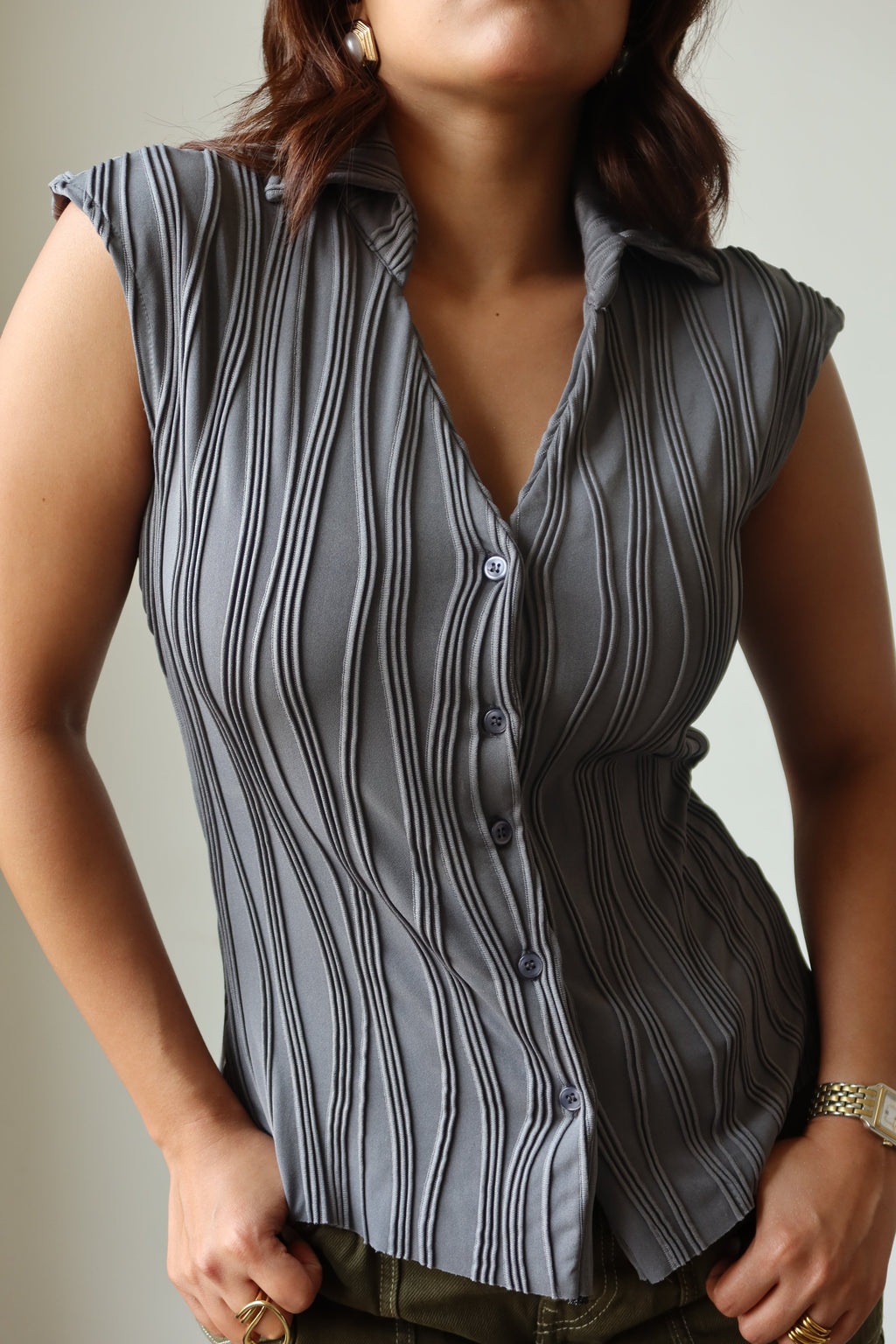 RǏWYÑ | Wavy Aura Fitted Shirt