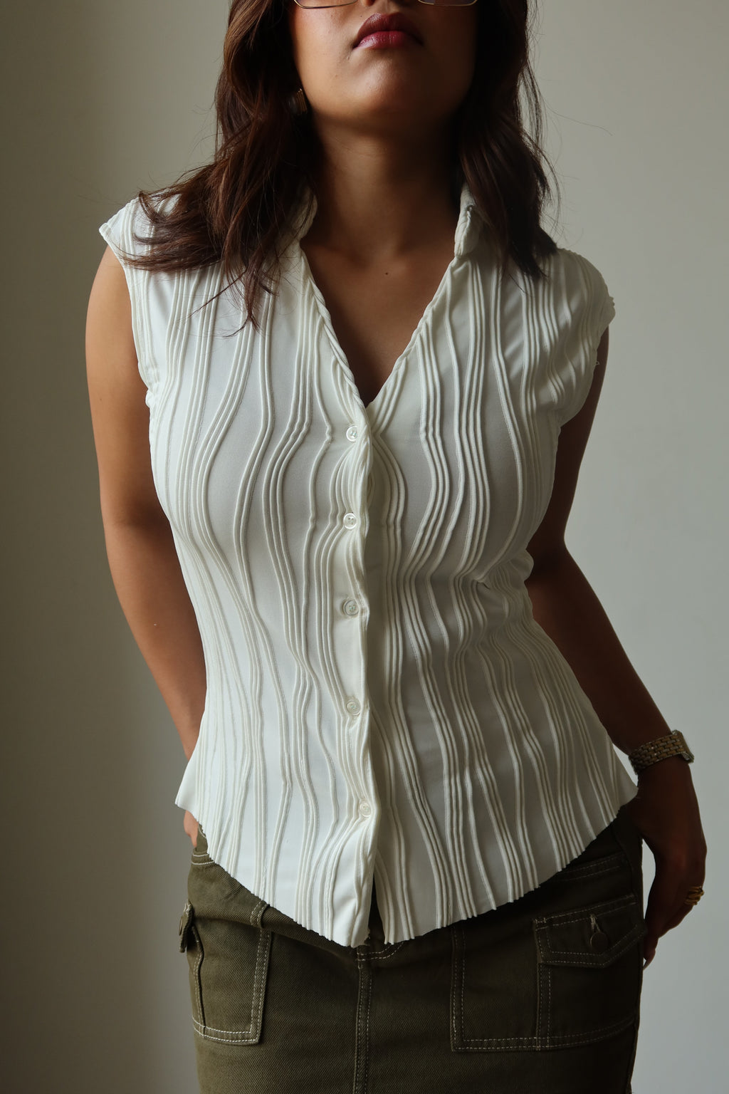 RǏWYÑ | Wavy Aura Fitted Shirt