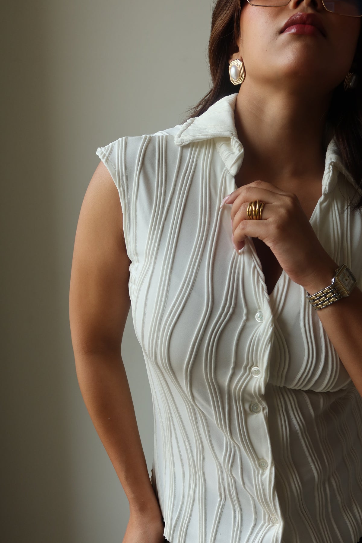 RǏWYÑ | Wavy Aura Fitted Shirt