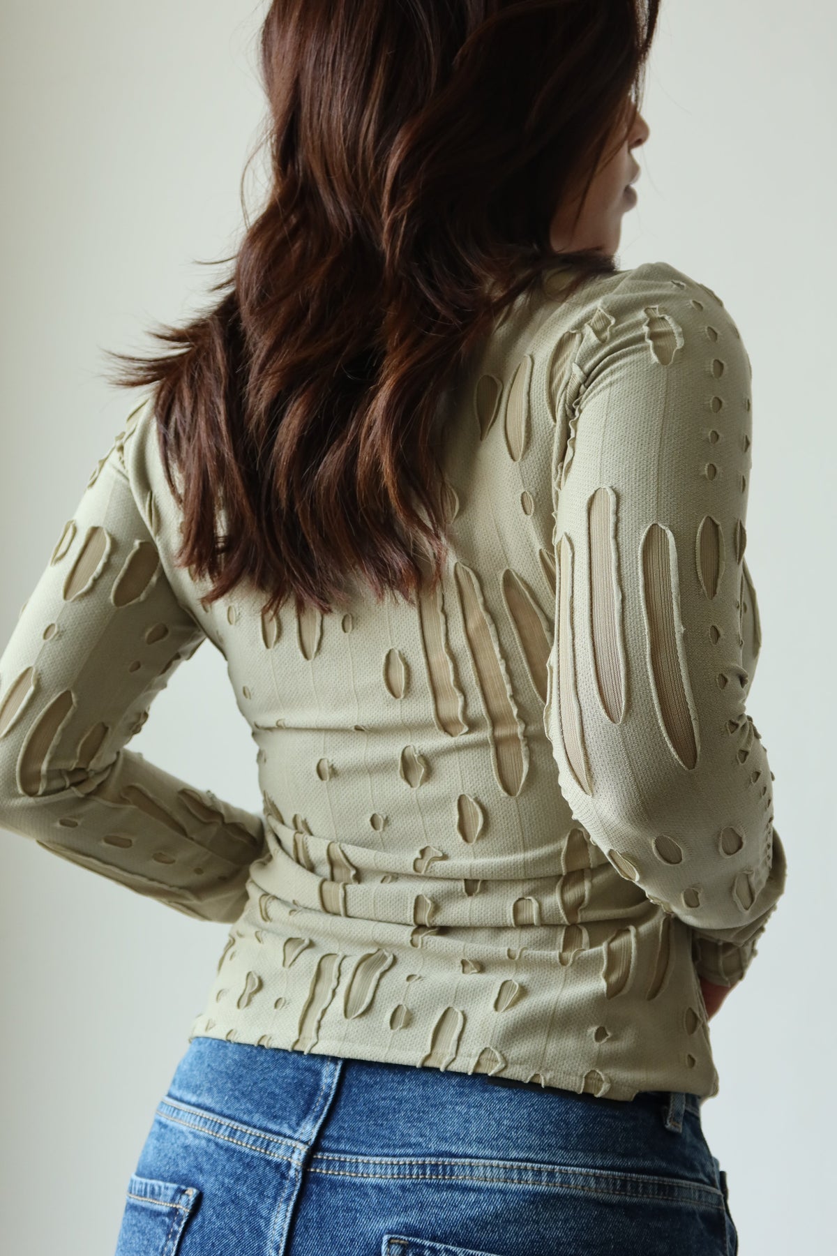 RǏWYÑ | Amberline Ripped Fitted Top