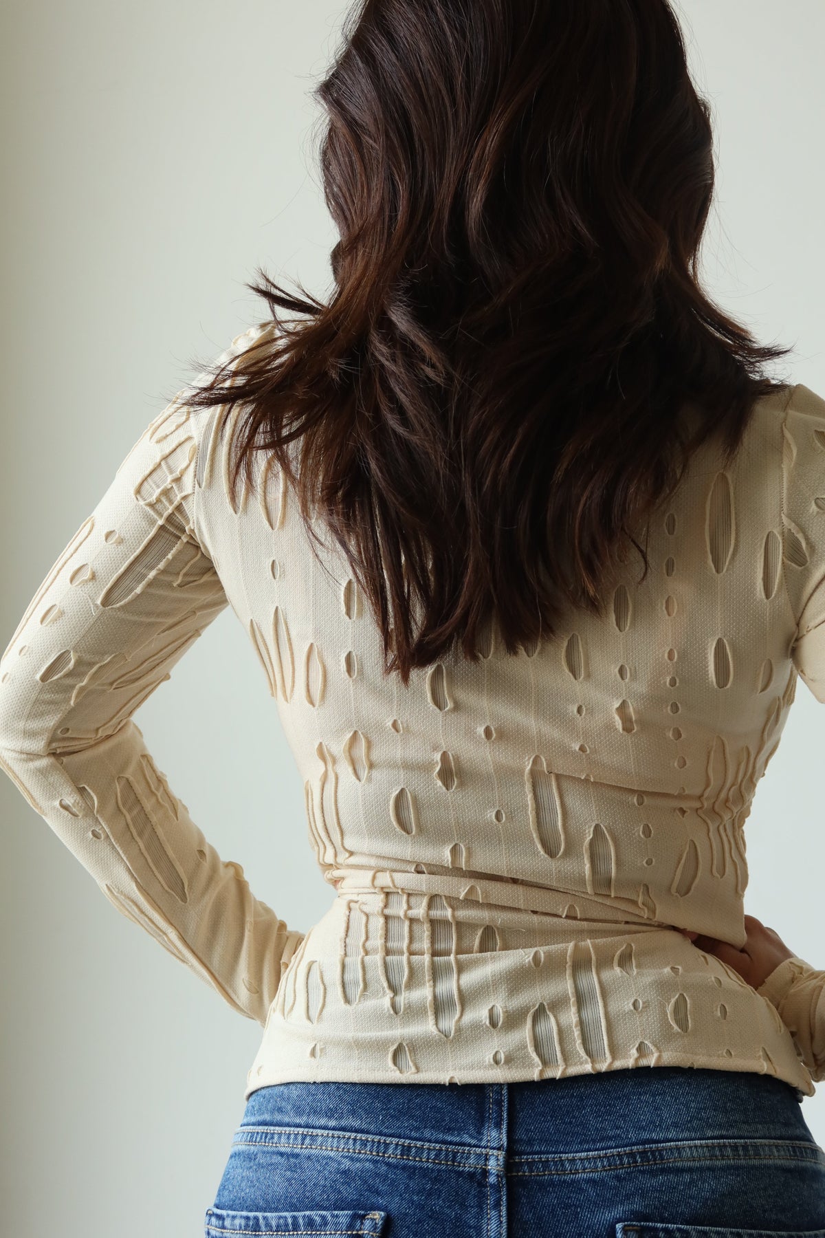 RǏWYÑ | Amberline Ripped Fitted Top