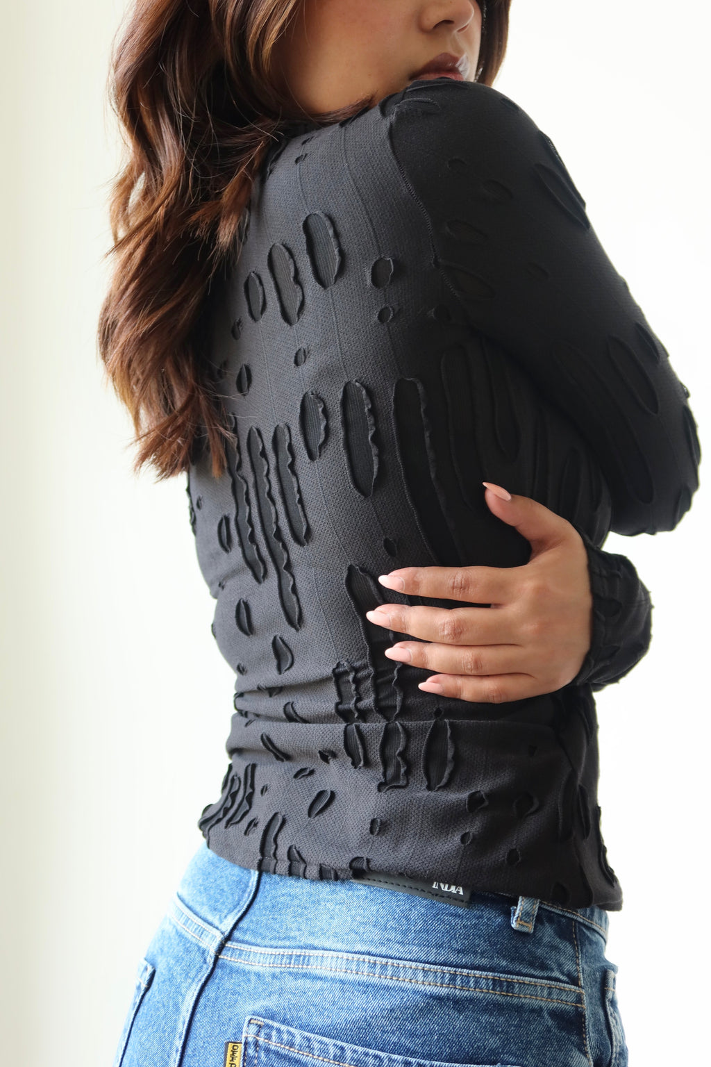 RǏWYÑ | Amberline Ripped Fitted Top