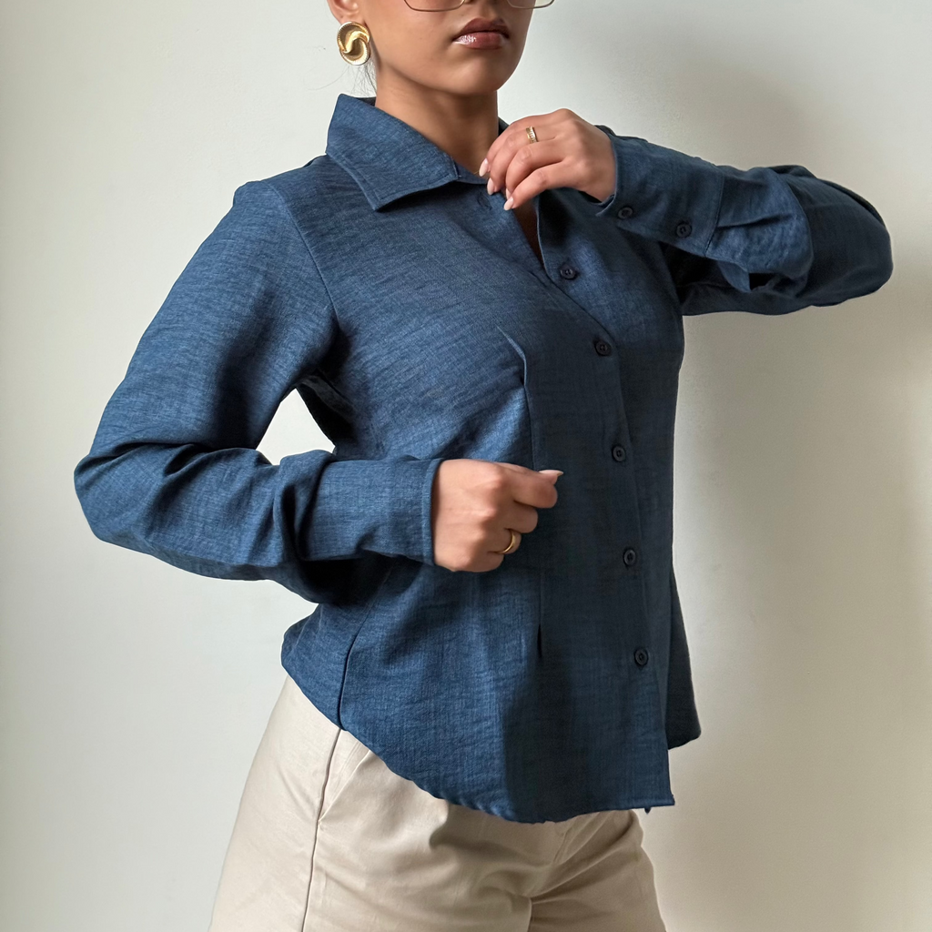 RǏWYÑ | Sculpted Waistline Classic Shirt