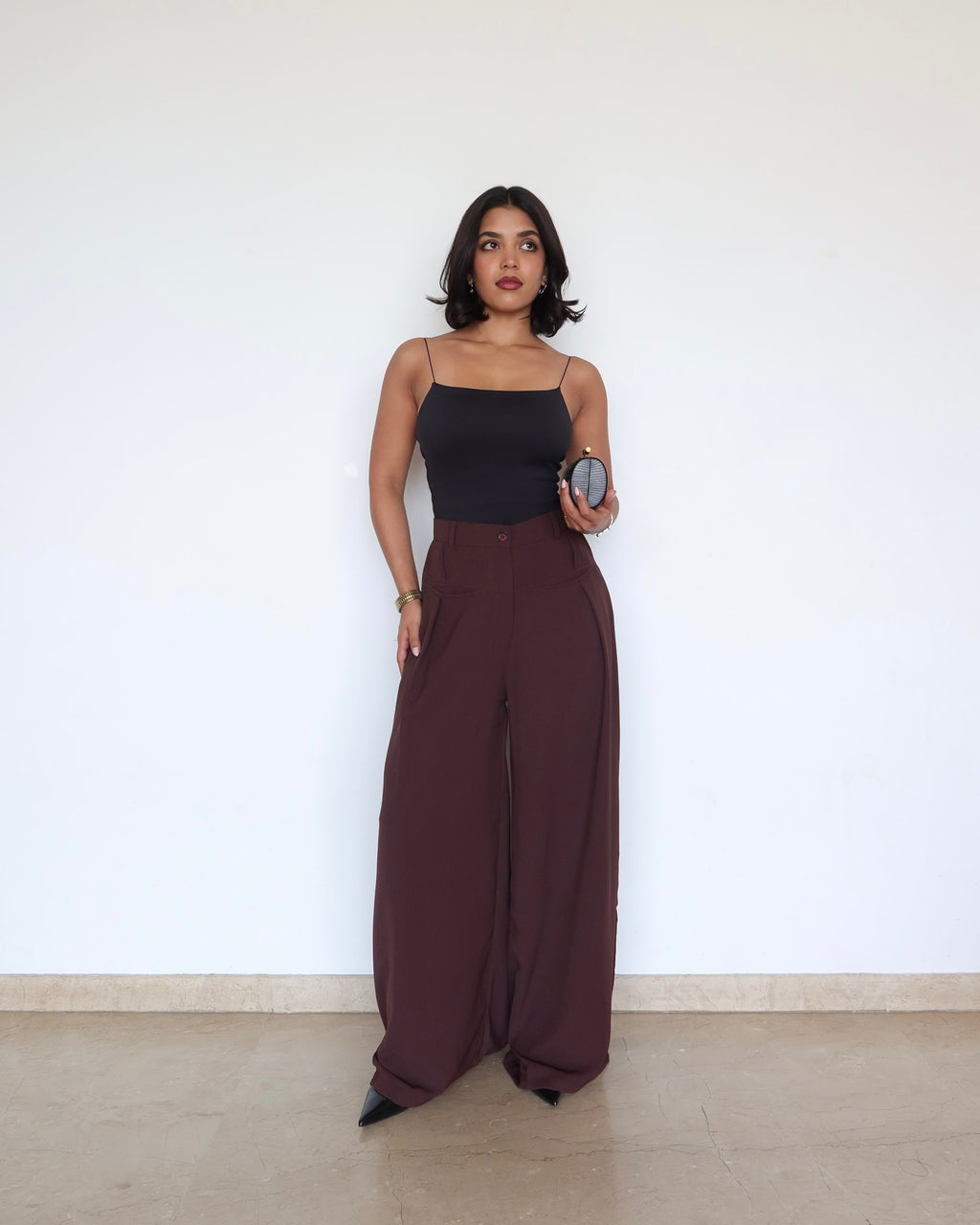 RǏWYÑ | Front Pleat Formation Wide Pants