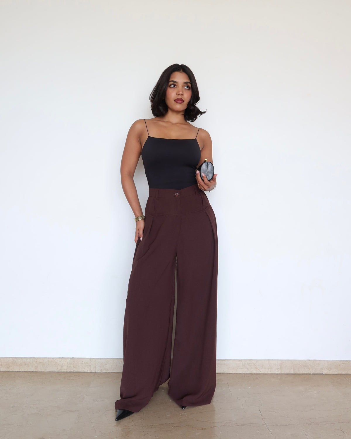 RǏWYÑ | Front Pleat Formation Wide Pants