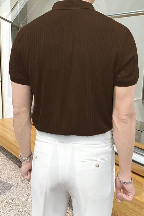 RIWYN Classic Ribbed Short-Sleeve Polo