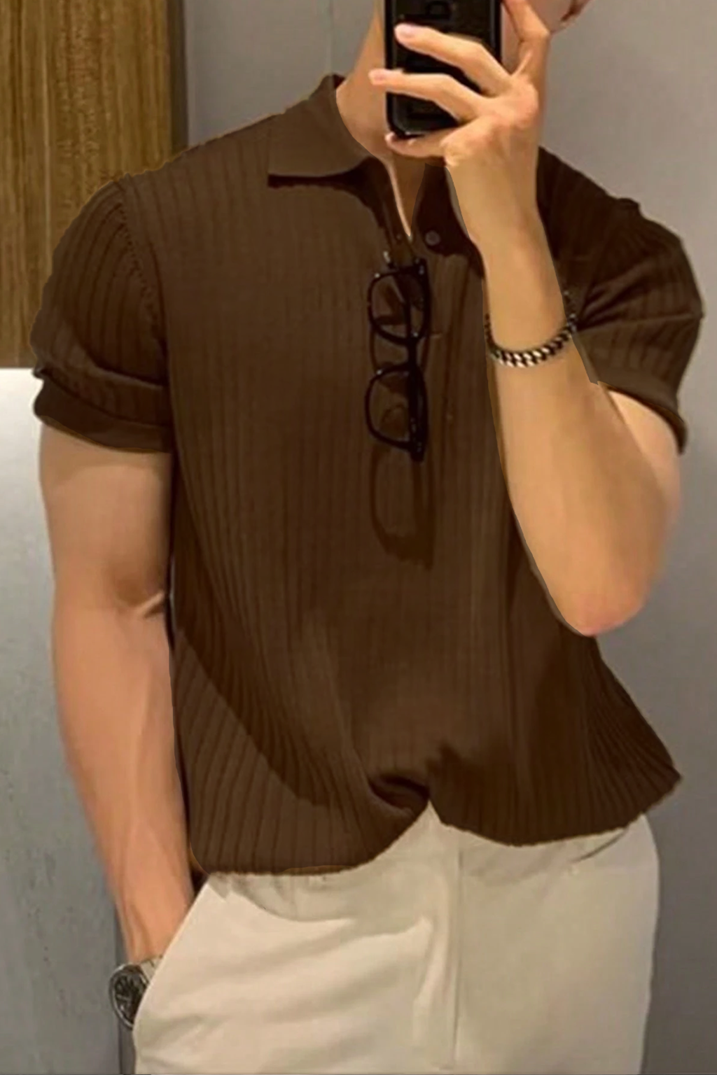 RIWYN Classic Ribbed Short-Sleeve Polo
