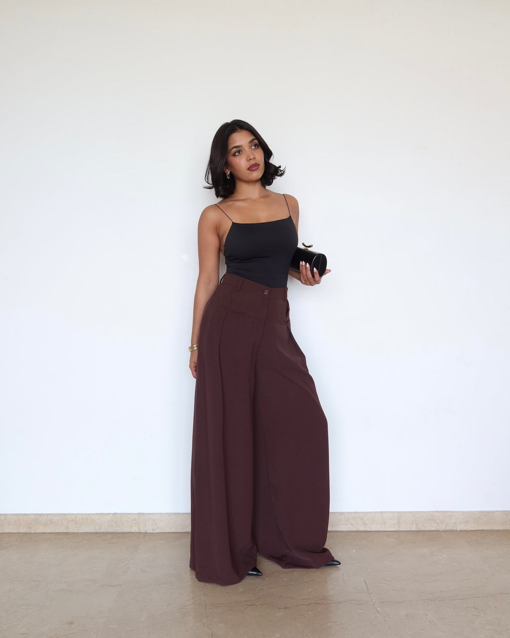 RǏWYÑ | Front Pleat Formation Wide Pants