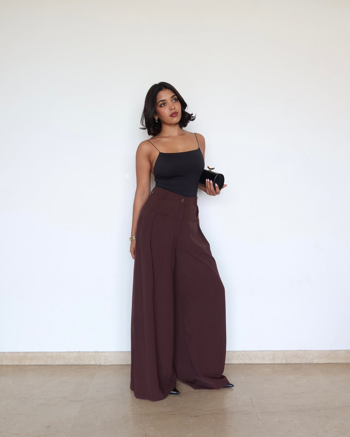 RǏWYÑ | Front Pleat Formation Wide Pants