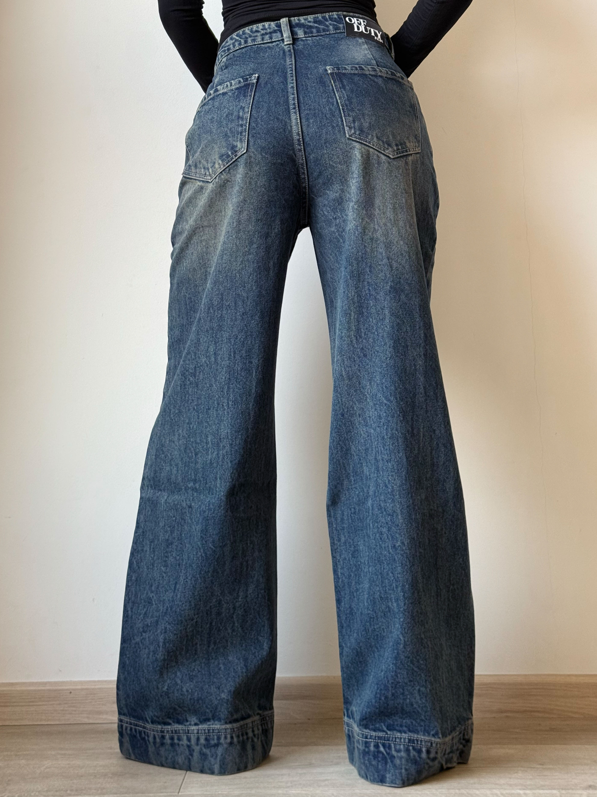 RǏWYÑ | Tinted Vintage Washed Wide Leg Baggy Jeans