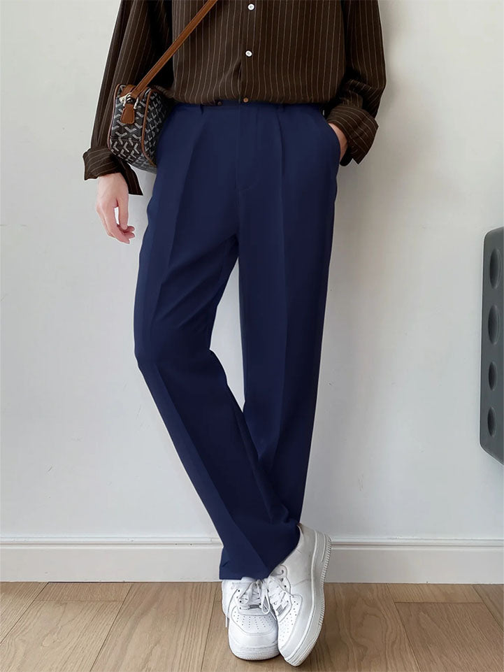RIWYN Men Semi Formal Straight Fit Korean Pants