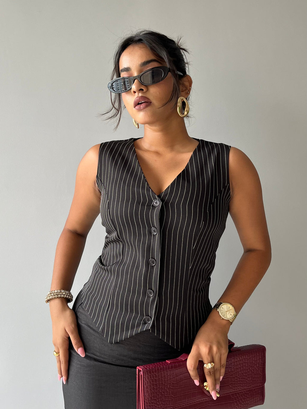 RǏWYÑ | Contoured Stripe Vest