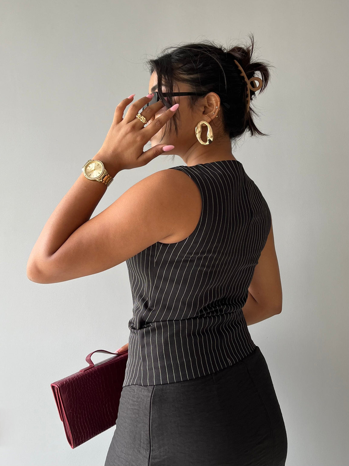 RǏWYÑ | Contoured Stripe Vest
