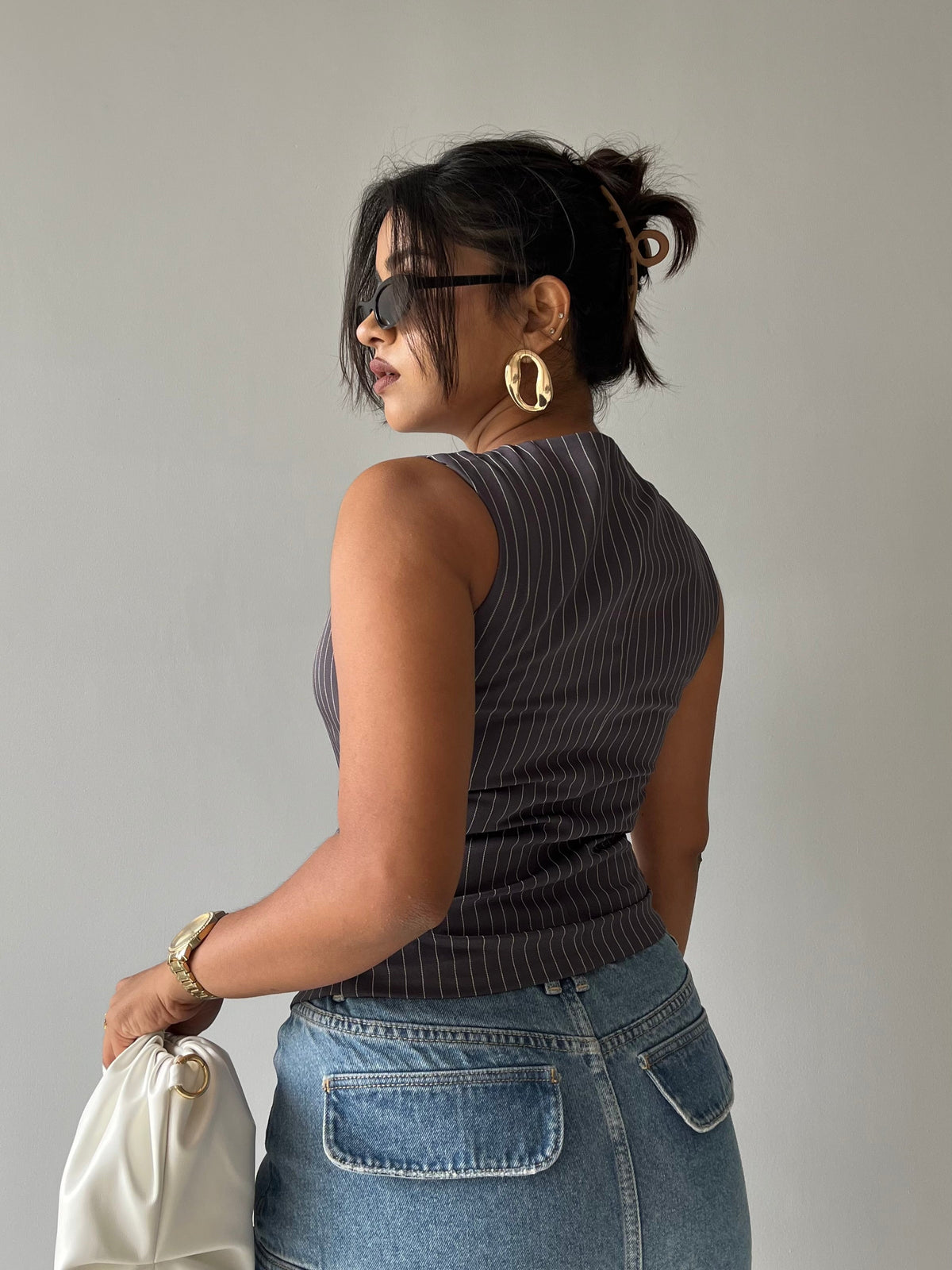 RǏWYÑ | Contoured Stripe Vest