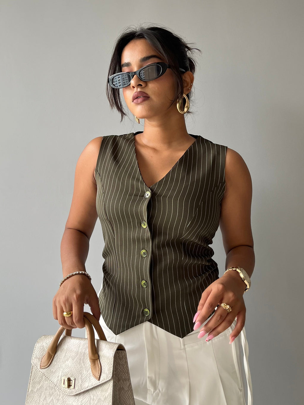 RǏWYÑ | Contoured Stripe Vest