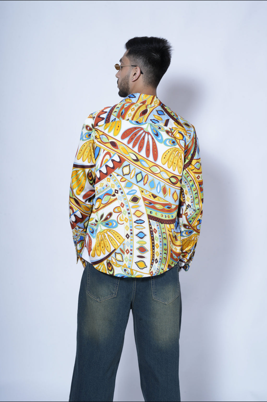 RIWYN Colorful Tribal Fusion Print Full-Sleeves Shirt