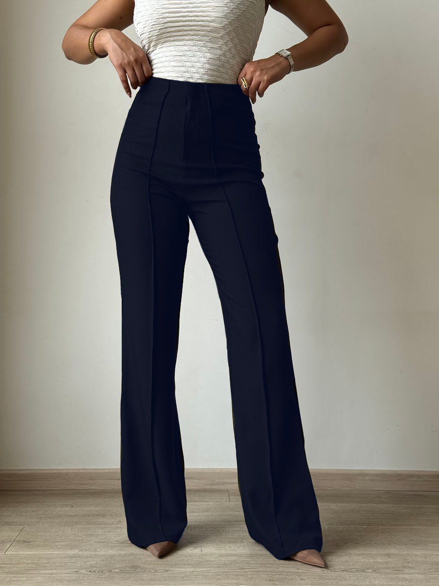RǏWYÑ | Polished Linen Flared Tailored Pants