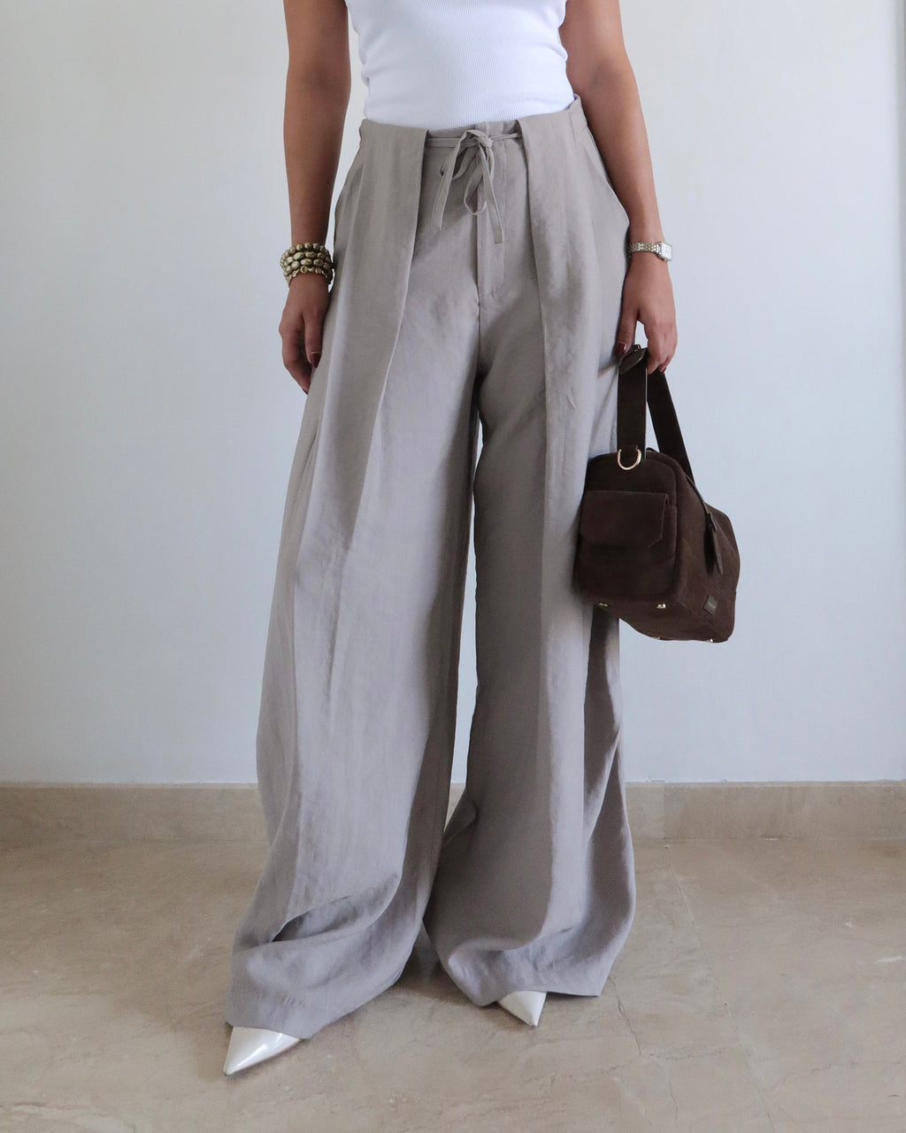 RǏWYÑ | Draped Edit Wide Leg Pants