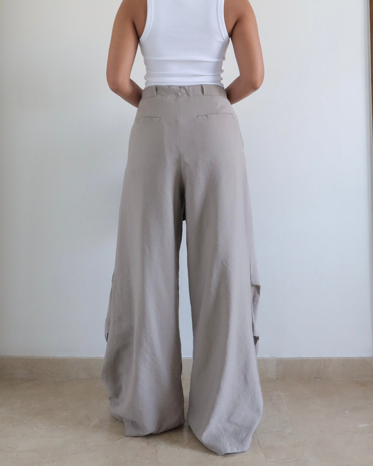 RǏWYÑ | Draped Edit Wide Leg Pants